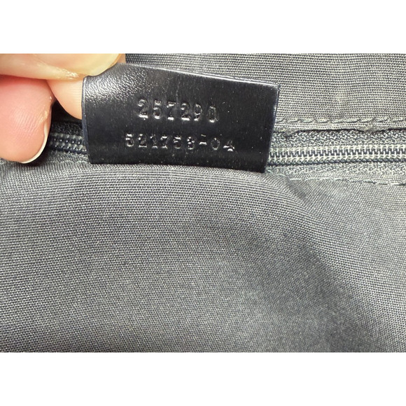 Gucci Tote Bag Womens Large Black GG Leather Monogram Italy Shoulder Handbag - Picture 11 of 16